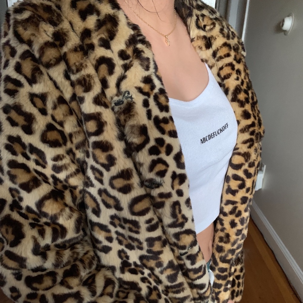 Cheetah print coat